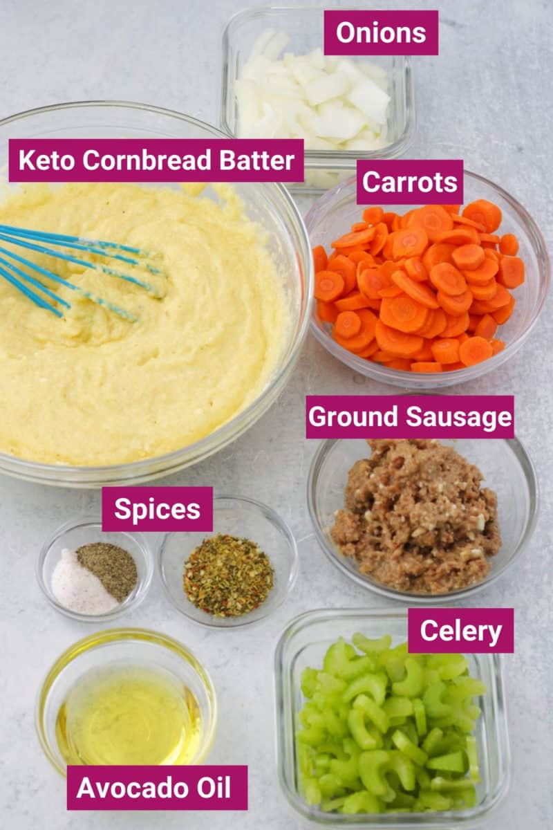 ingredients needed to make keto stuffing