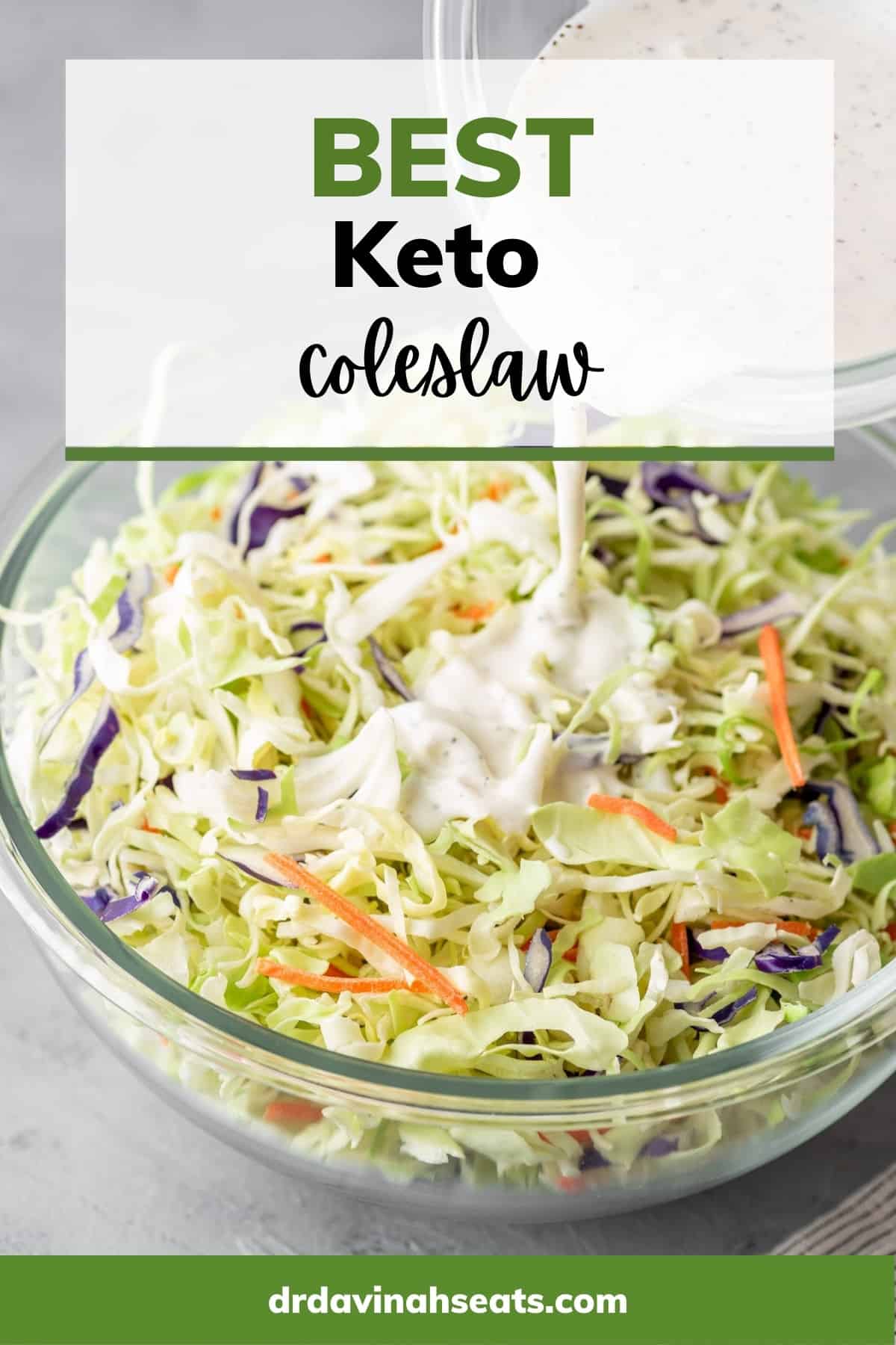 Best Keto Coleslaw Recipe [+VIDEO] Dr. Davinah's Eats