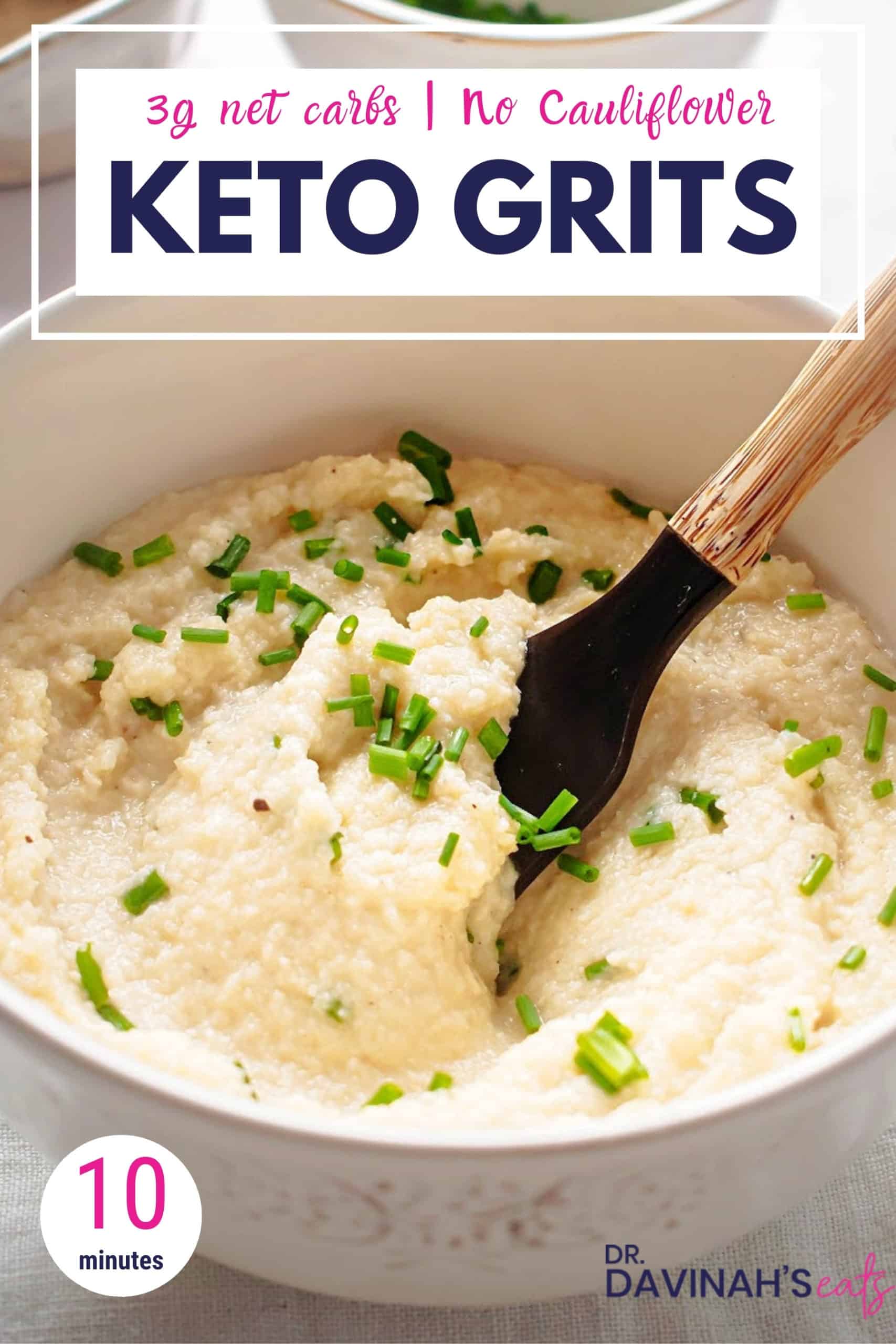 Easy Keto Grits (No Cauliflower) Dr. Davinah's Eats