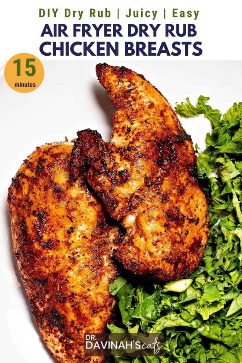 air fryer dry rub chicken breasts pinterest image