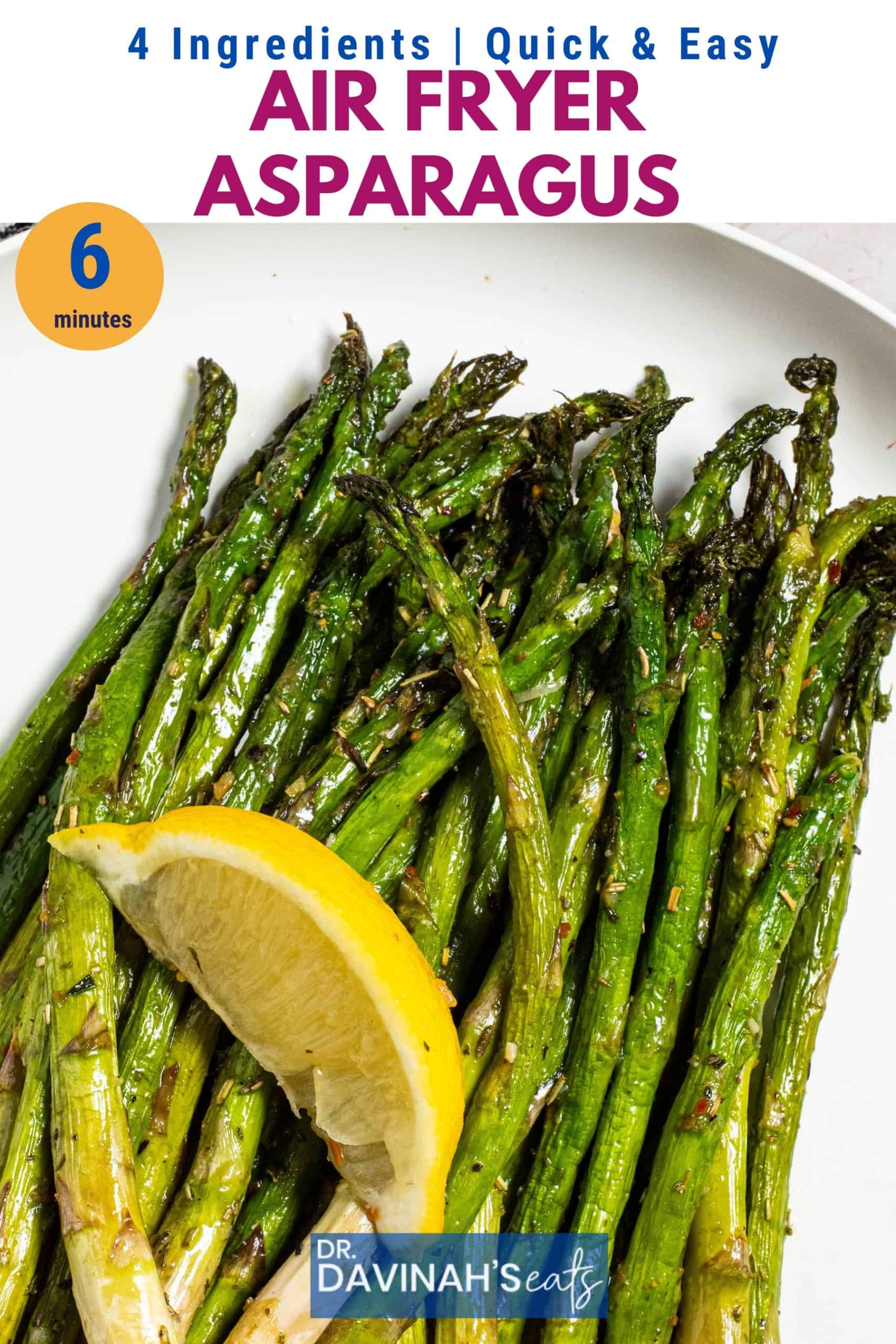 Ninja Foodi Air Fryer Asparagus Dr. Davinah's Eats