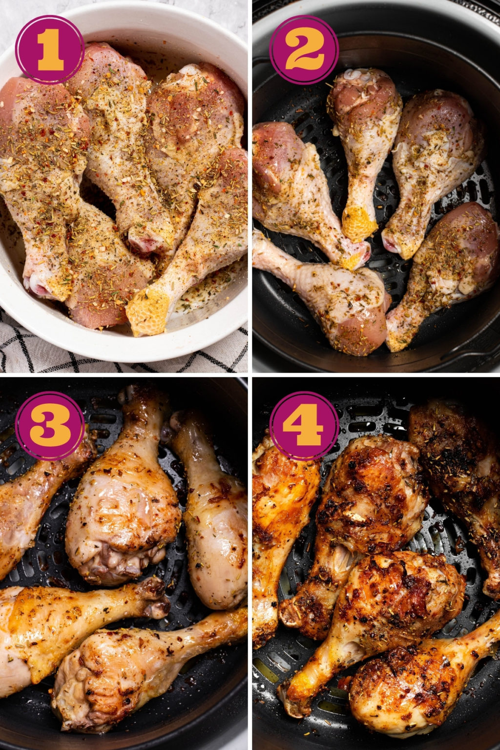 Air Fryer Roasted Chicken Legs Dr. Davinah's Eats