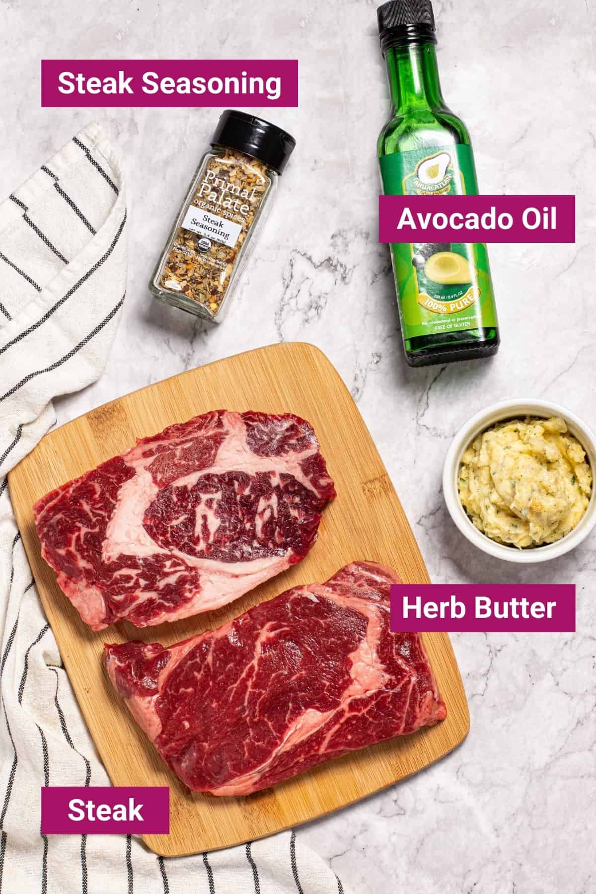 ingredients needed to cook steak in an air fryer