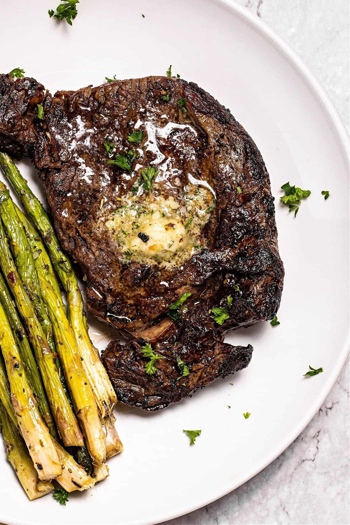 Perfect Air Fryer Steak with Garlic Herb Butter