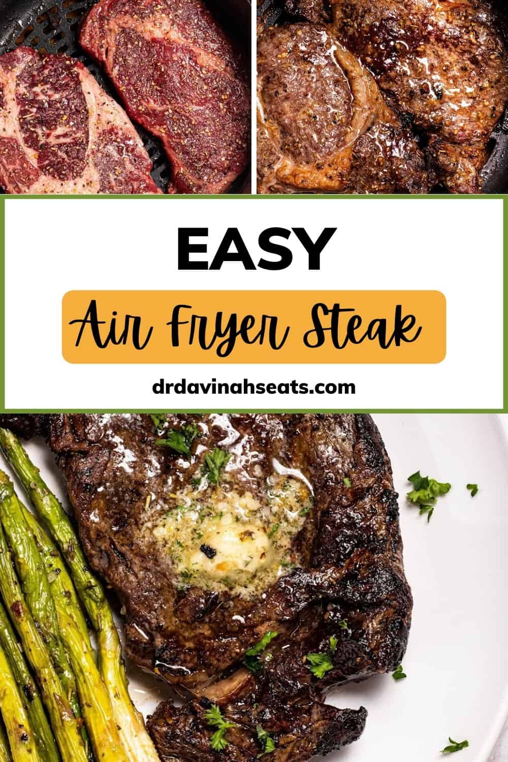 Ninja Air Fryer Steak [+Video] Dr. Davinah's Eats