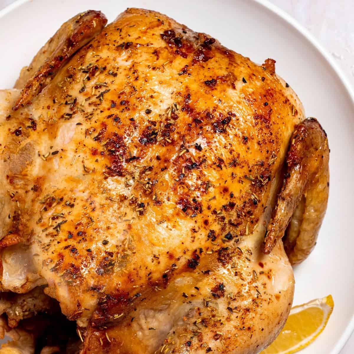 Air Fryer Roasted Whole Chicken [4 Ingredients] - Dr. Davinah's Eats