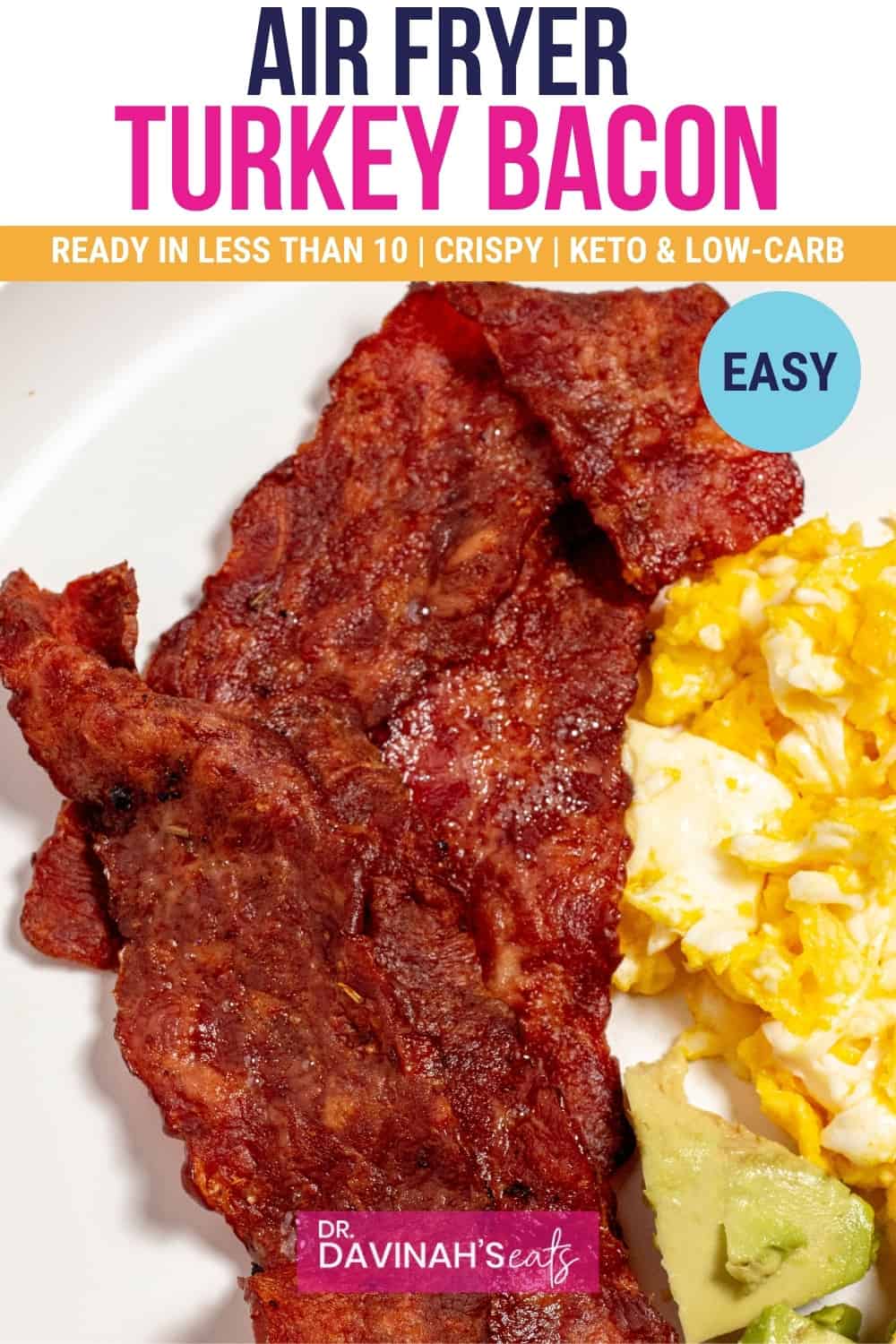 Air Fryer Turkey Bacon Dr. Davinah's Eats