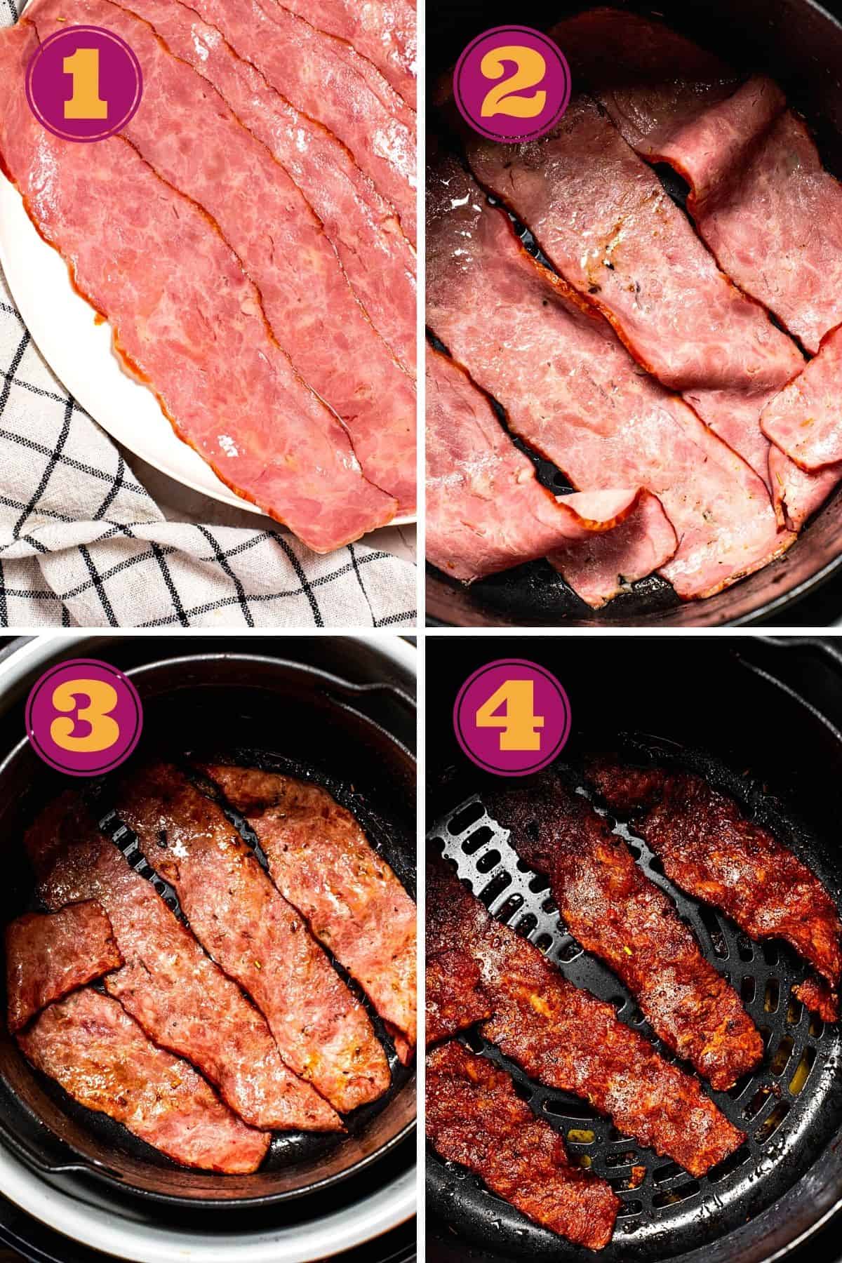 How to make Air Fryer Turkey Bacon in 4 steps