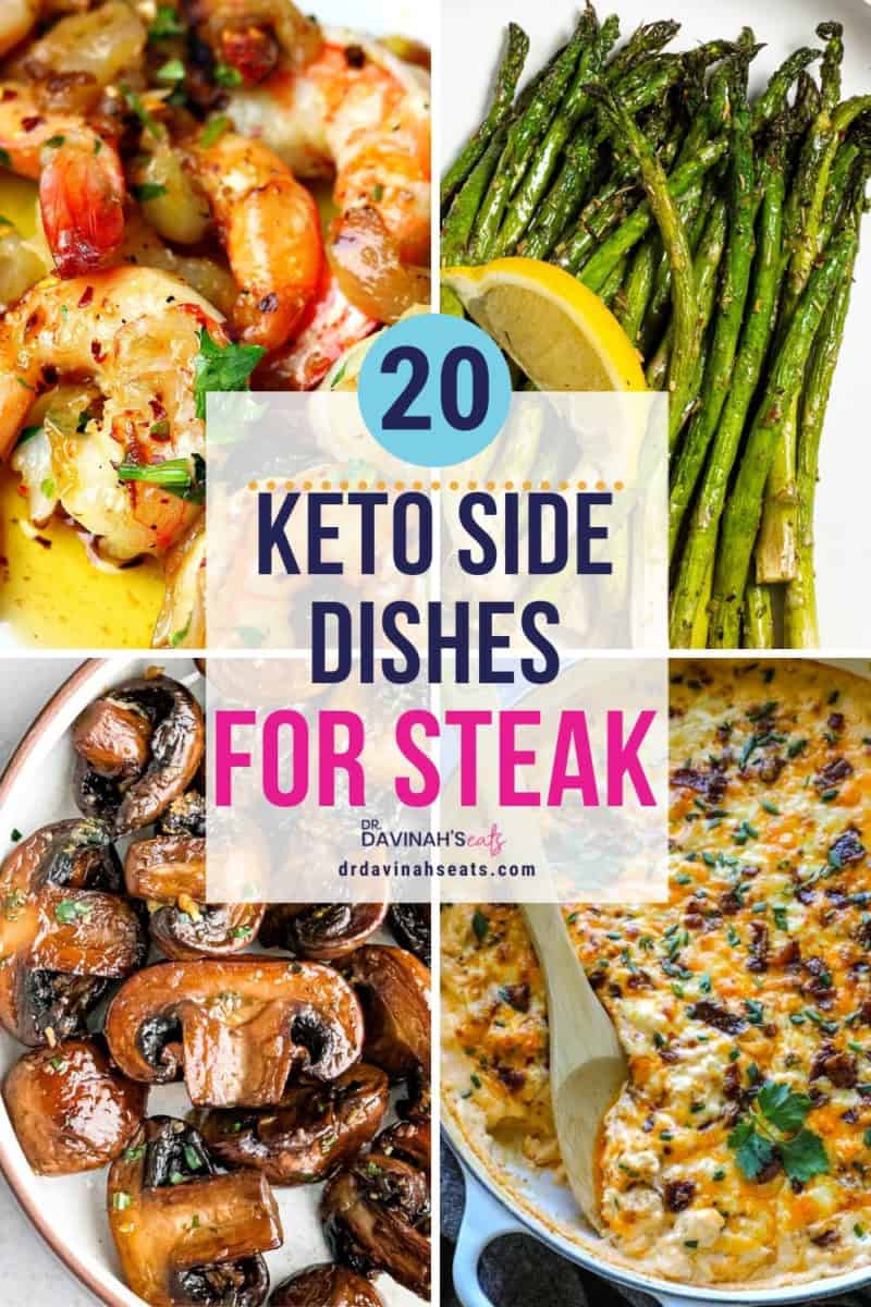 pinterest image for keto side dishes for steak
