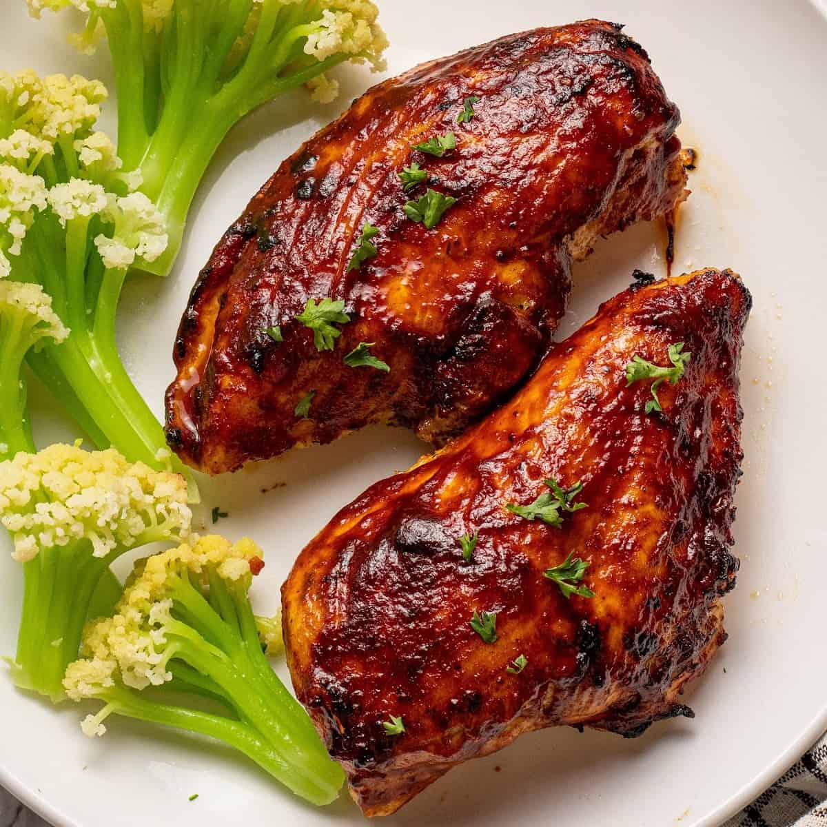 20 Minute Simple Air Fryer BBQ Chicken Breast