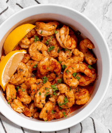 poster image for air fryer cajun shrimp