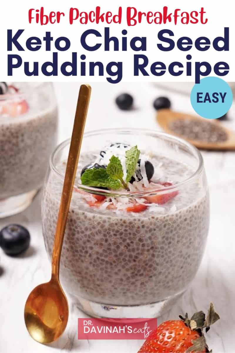 pinterest image for keto chia seed pudding