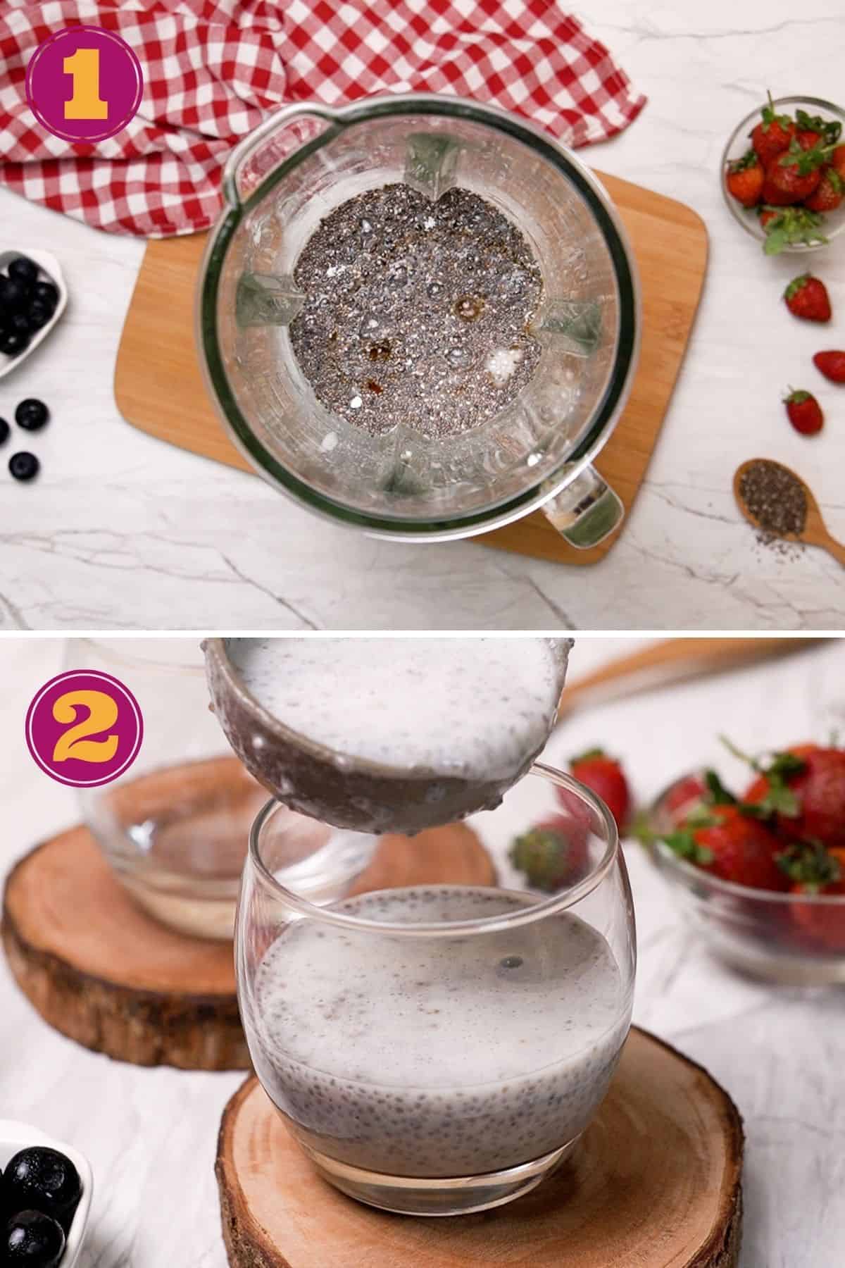 step-by-step instructions for how to make an easy Keto Chia Seed Pudding recipe