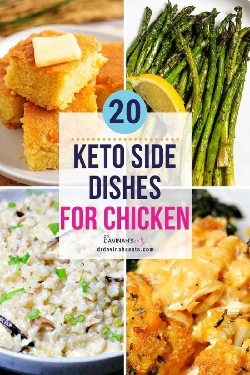 pinterest image for keto side dishes for chicken