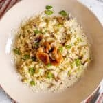 yummy keto-friendly Mushroom Risotto on a plate
