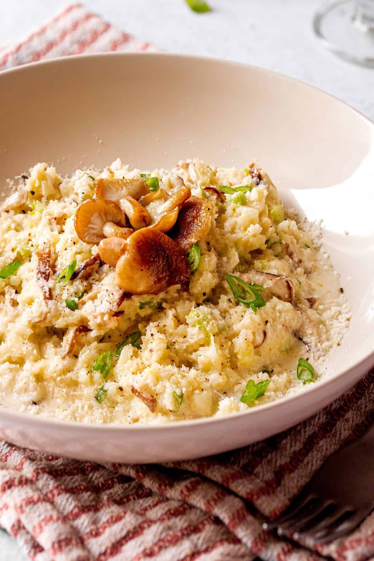 Creamy Keto Cauliflower Mushroom Risotto Recipe Dr. Davinah's Eats