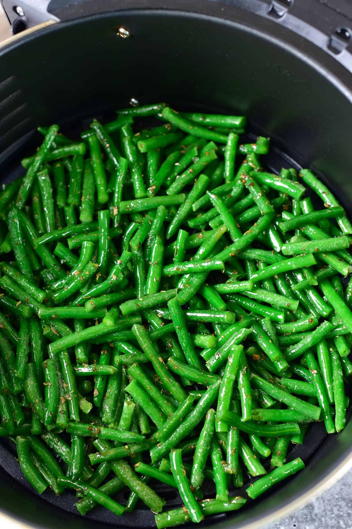 Air Fryer Frozen Green Beans - Dr. Davinah's Eats