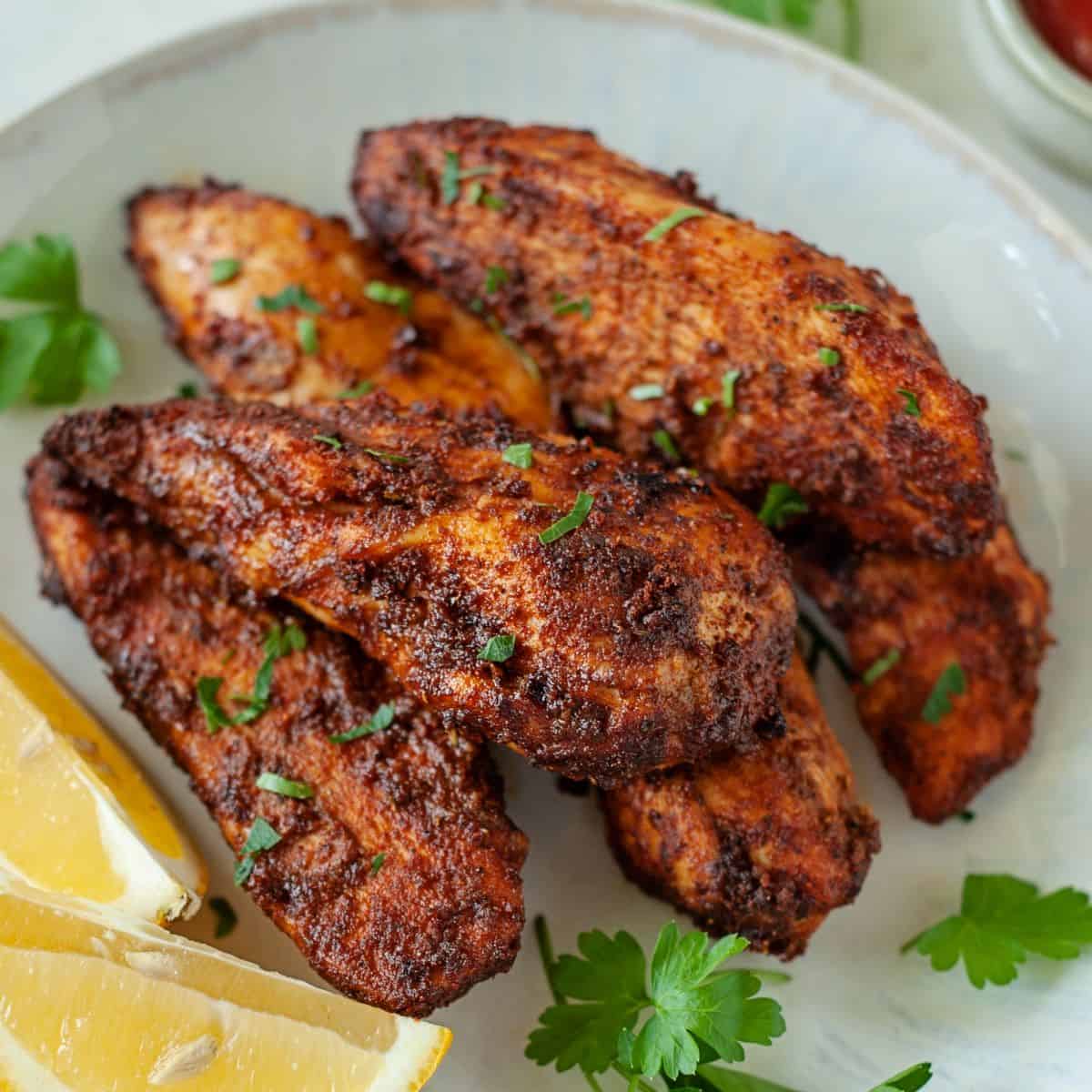 Chicken Tenders on a large plate