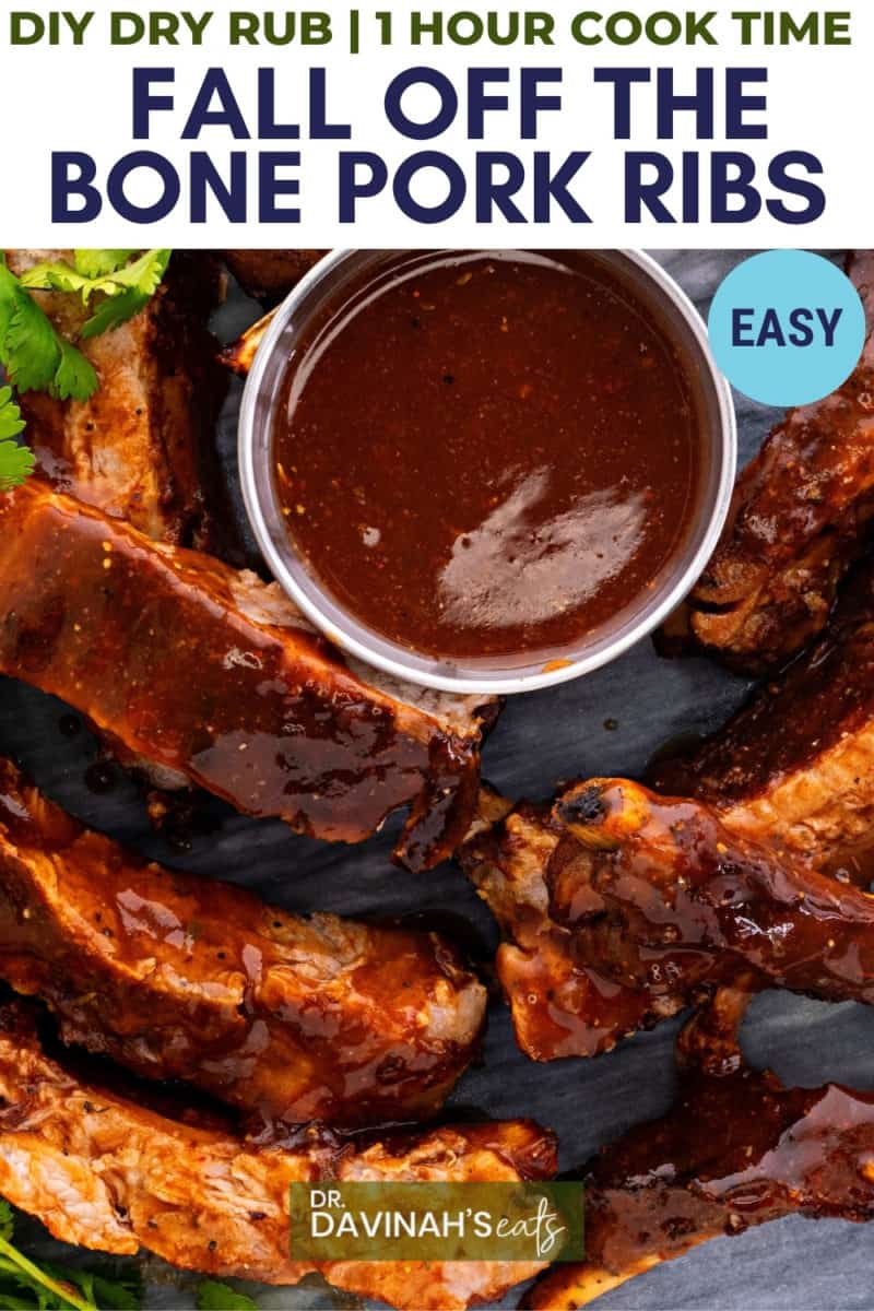 pinterest image for fall off the bone ribs