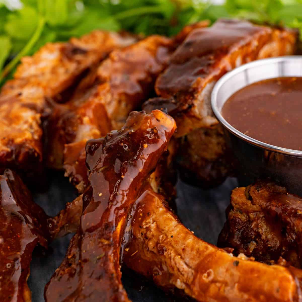 Fall off the Bone Ribs with sauce