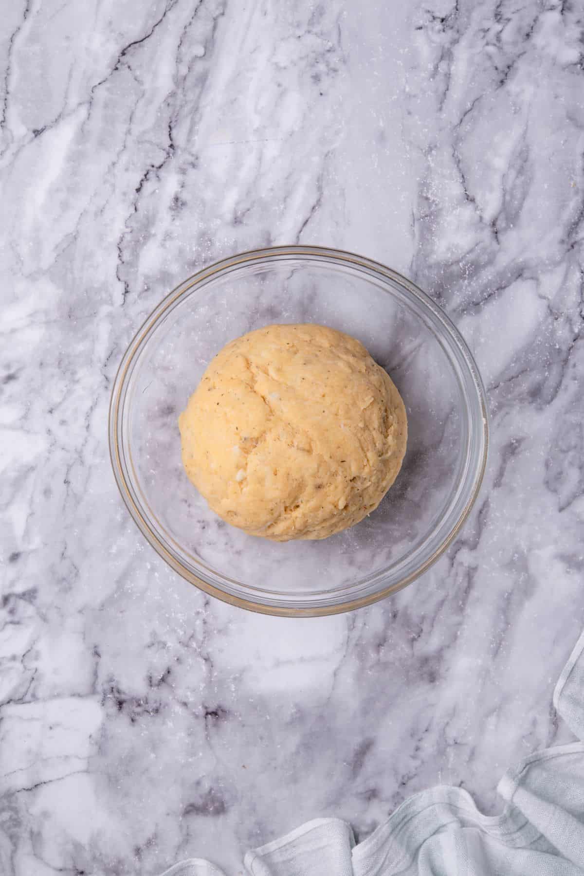 Garlic Bread dough on a bowl