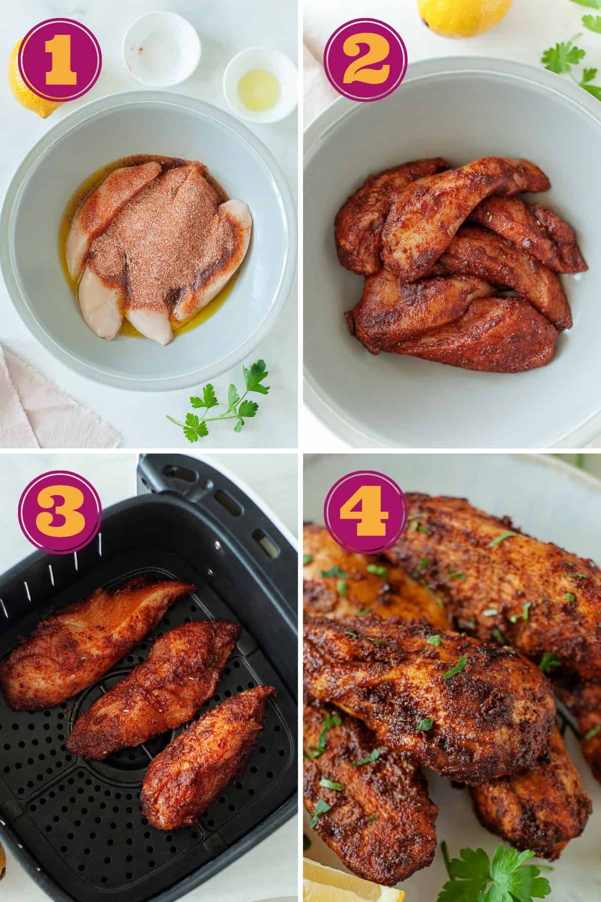 how to make air fryer chicken tenders with no breading