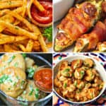 keto appetizers like bang bang shrimp, jicama fries, jalapeño poppers, and keto bread bites