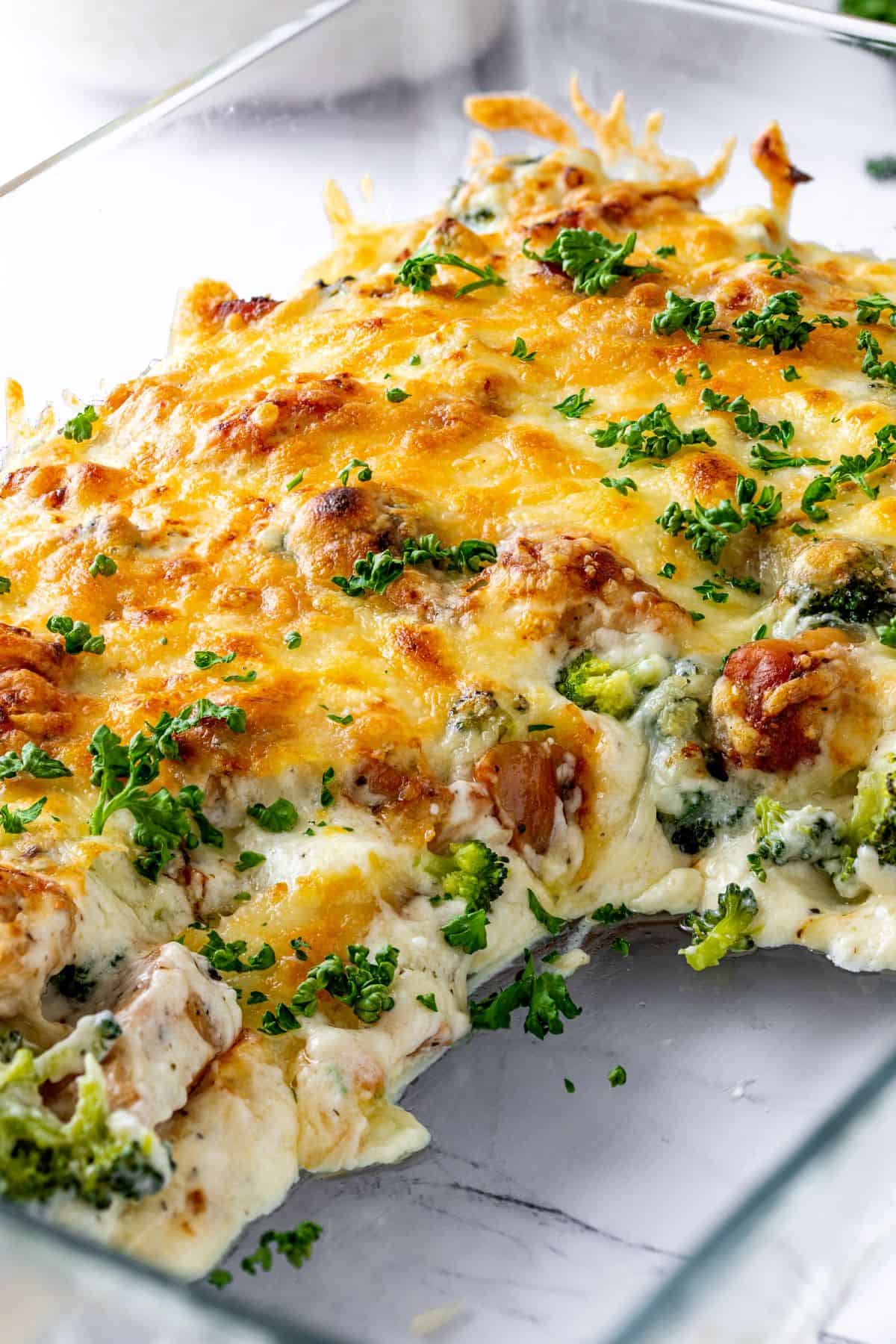 sliced Chicken Alfredo Bake