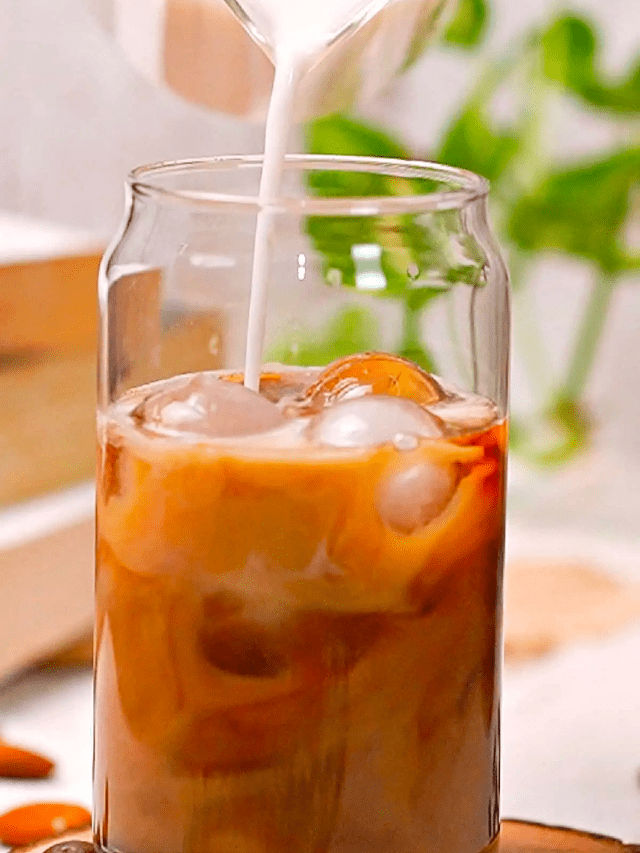 Almond Milk Cold Brew Iced Latte Story Dr. Davinah's Eats