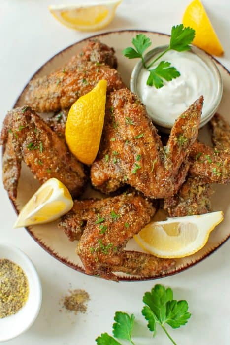 Air Fryer Lemon Pepper Wings Dr Davinah S Eats