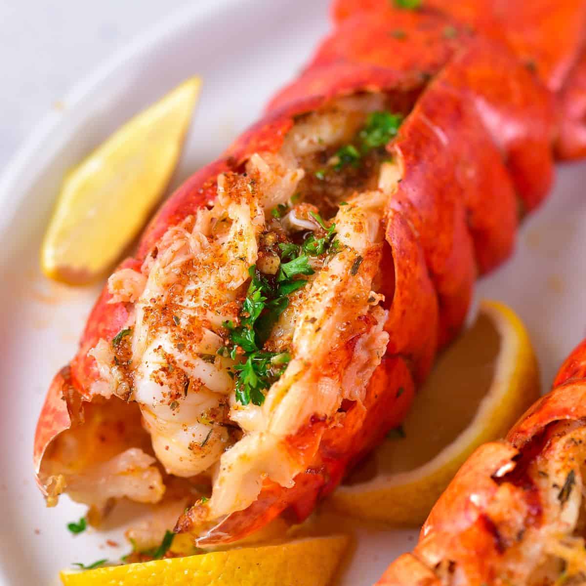 close up shot of Lobster Tails