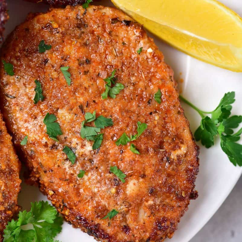 Juicy Parmesan-Crusted Air Fryer Pork Chops [+VIDEO] - Dr. Davinah's Eats