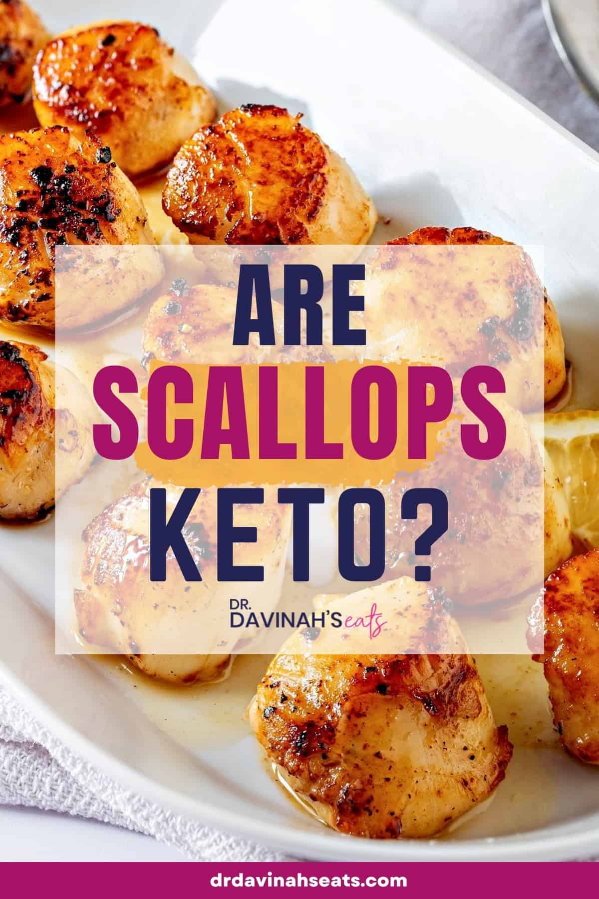 pinterest image for are scallops keto