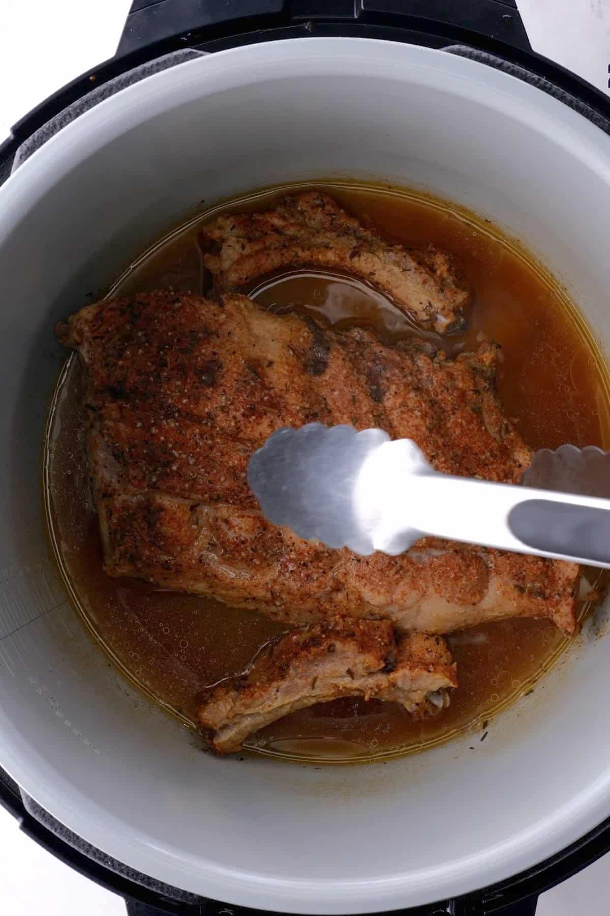 ribs after being pressure cooked