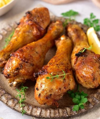 close up shot of Marinated Drumsticks