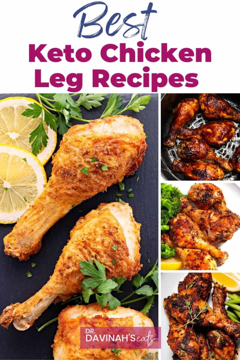 pinterest image for keto chicken leg recipes