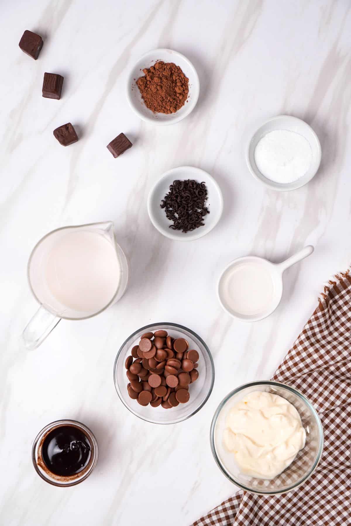 Sugar-free Hot Chocolate ingredients