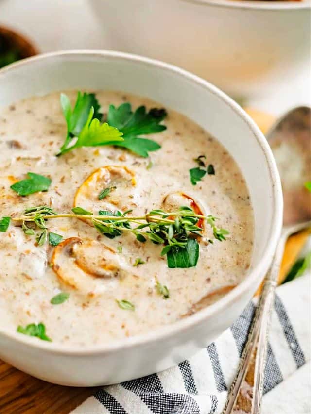 Keto Cream of Mushroom Soup Story - Dr. Davinah's Eats