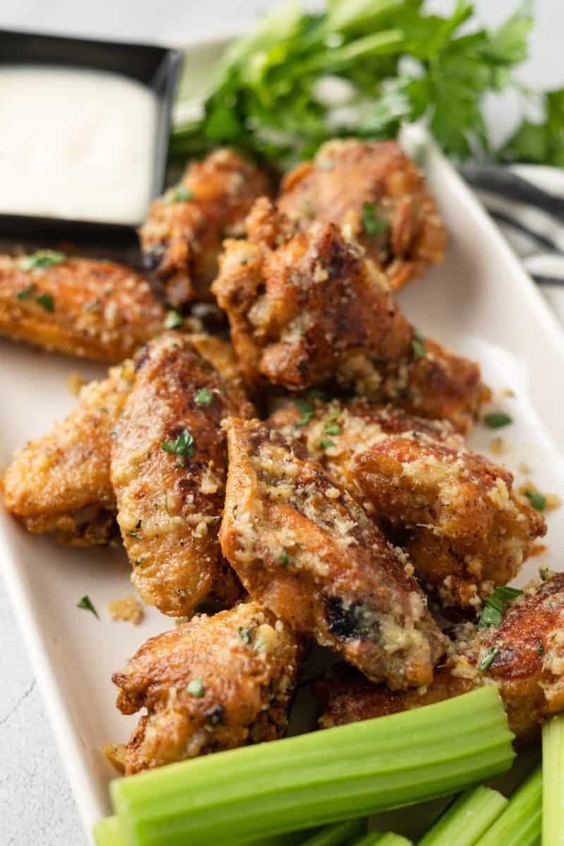 Oven Baked Garlic Parmesan Chicken Wings Dr. Davinah's Eats