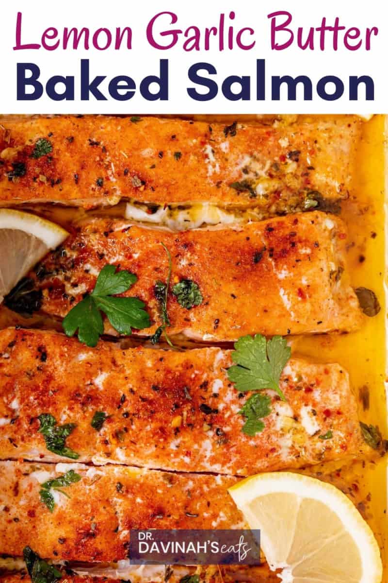 pinterest image for baked salmon recipe