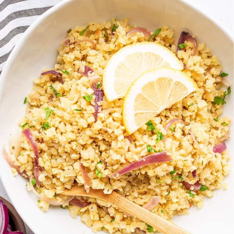 Buttery Cauliflower Rice Pilaf Recipe Dr. Davinah's Eats