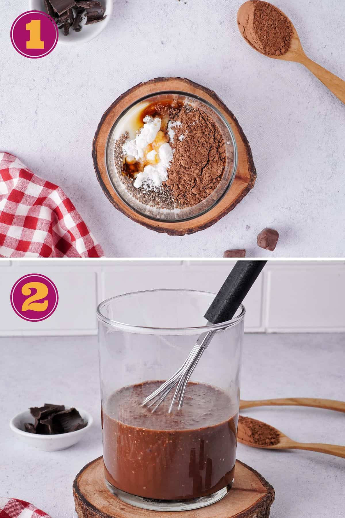 steps to make Chocolate Chia Seed Pudding
