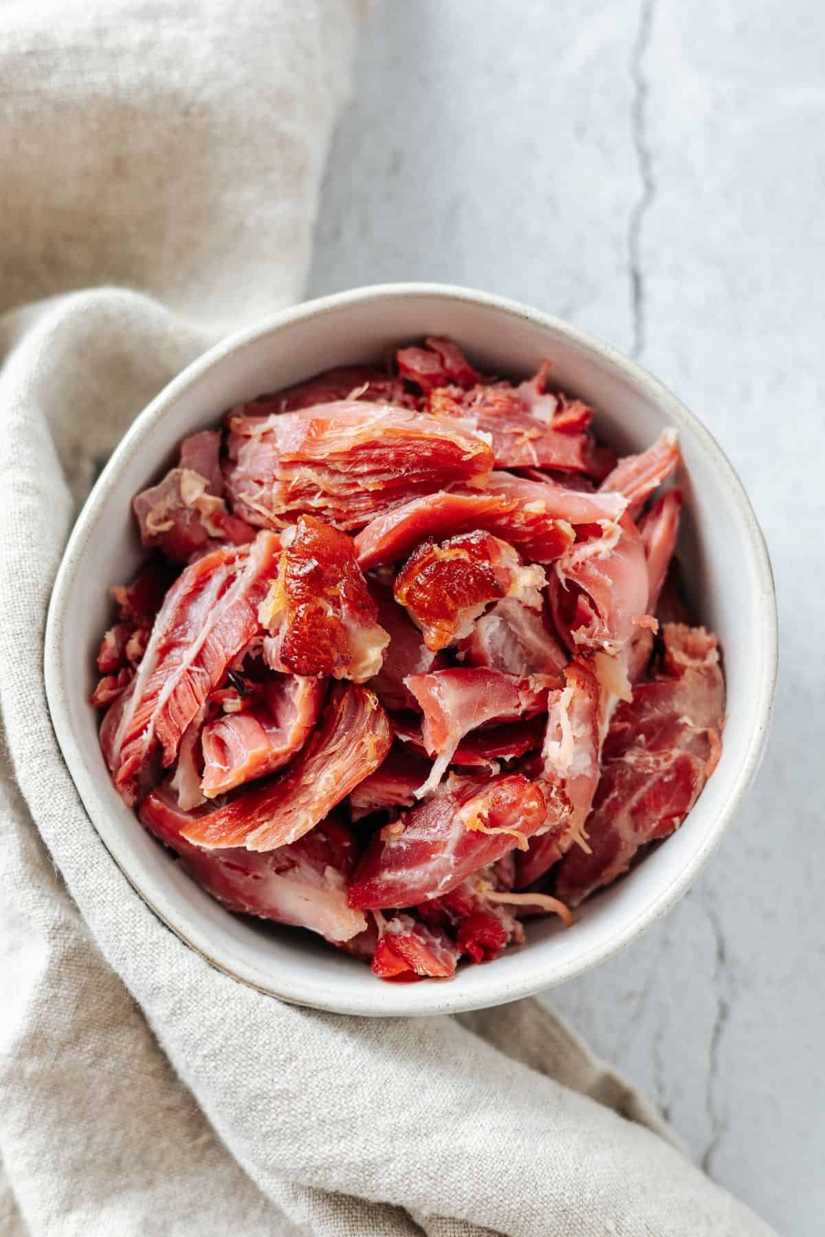 ham hocks on a bowl