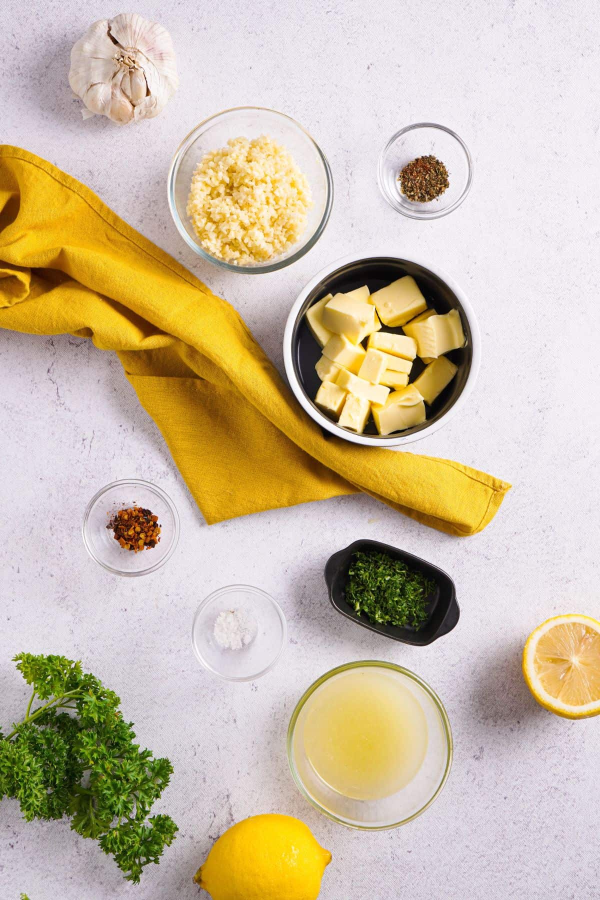 Lemon Garlic Butter Sauce ingredients