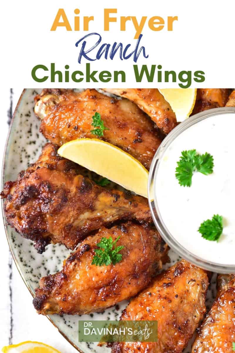 pinterest image for ranch wings