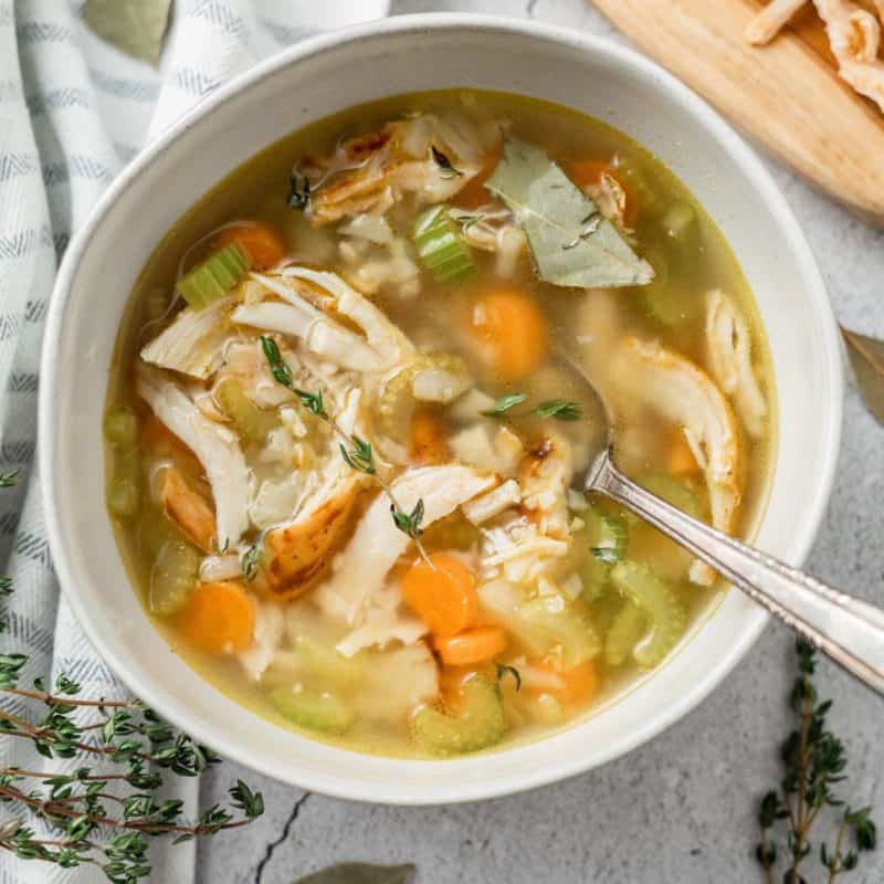 Keto Leftover Turkey Soup Recipe - Dr. Davinah's Eats