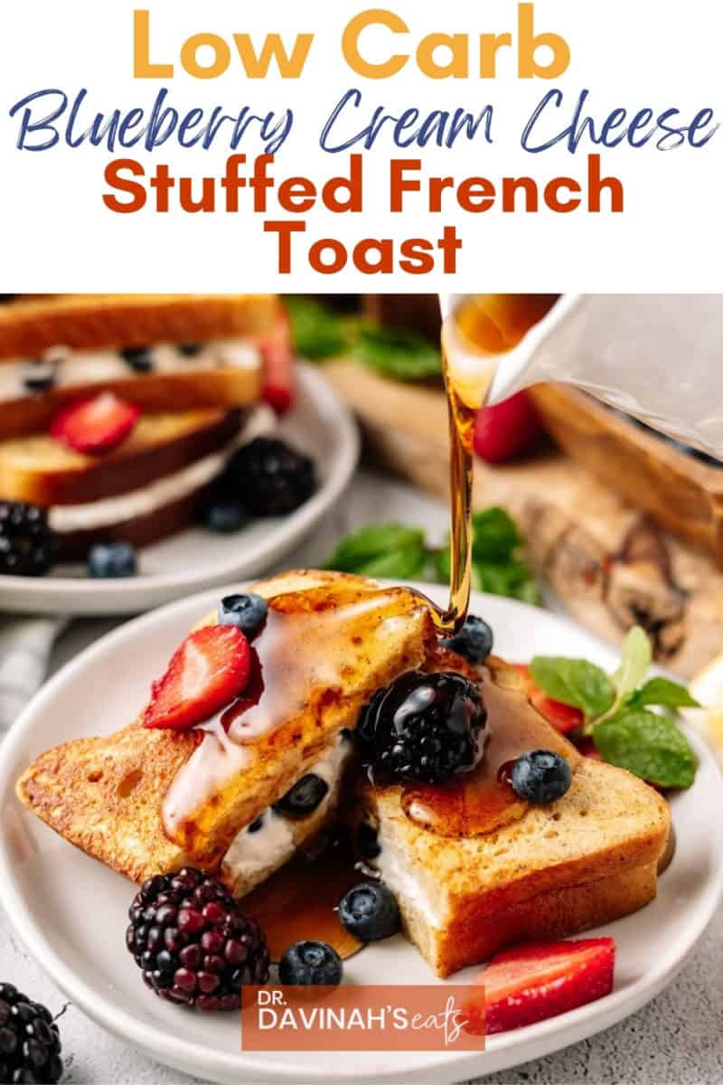 pinterest image for low carb healthy stuffed French toast