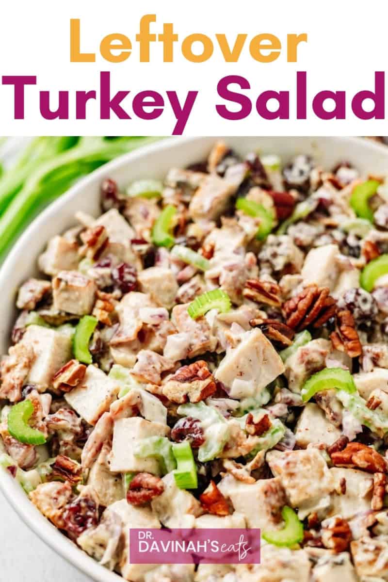 leftover turkey salad recipe pinterest image