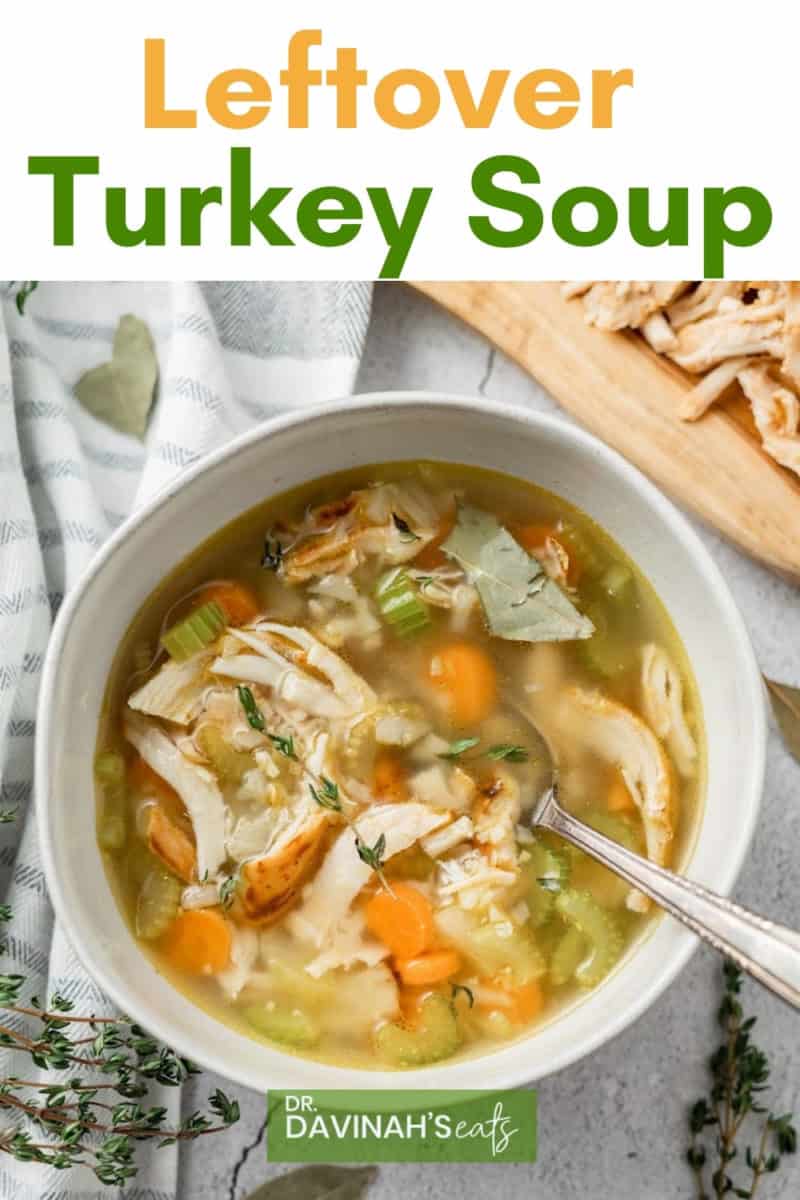 leftover turkey soup recipe pinterest image