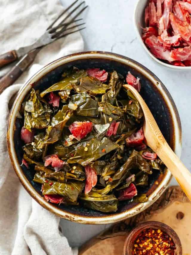 Crockpot Collard Greens with Ham Hocks Story - Dr. Davinah's Eats